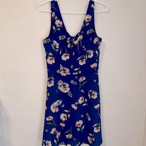 blue floral dress